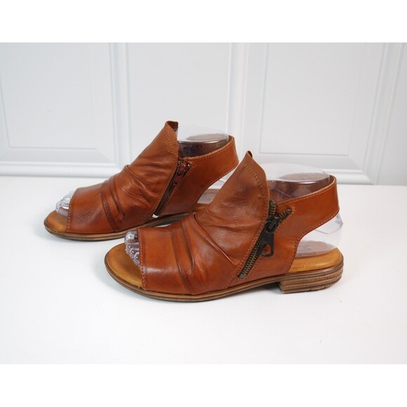 MIZ MOOZ Dylan Cognac Leather Heeled Sandals Size EU 36/US 5.5-6 - Picture 1 of 9